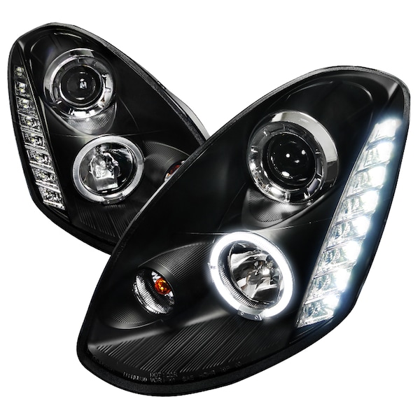 Spec-D Tuning 05-06 Infiniti G35 Projector Headlight Black Housing Sedan Model LHP-G35054JM-TM - main